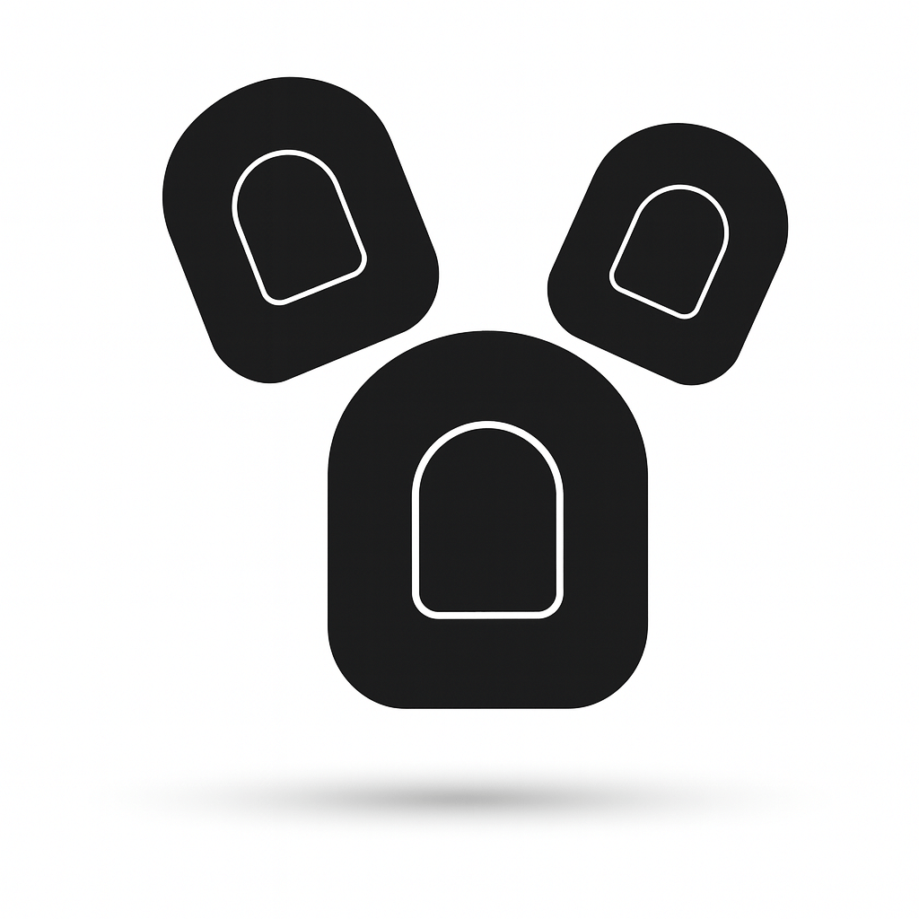 Svarta överpatchar för Omnipod 5 och Dash med pumpsticker set, stilren design för skydd och personalisering.