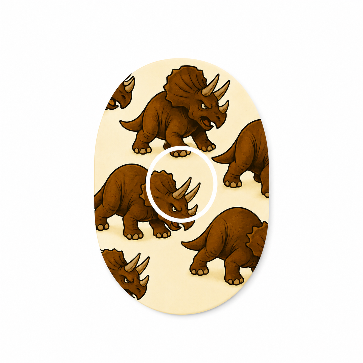 Dinosaur Overpatch for Dexcom G7 – Triceratops Edition