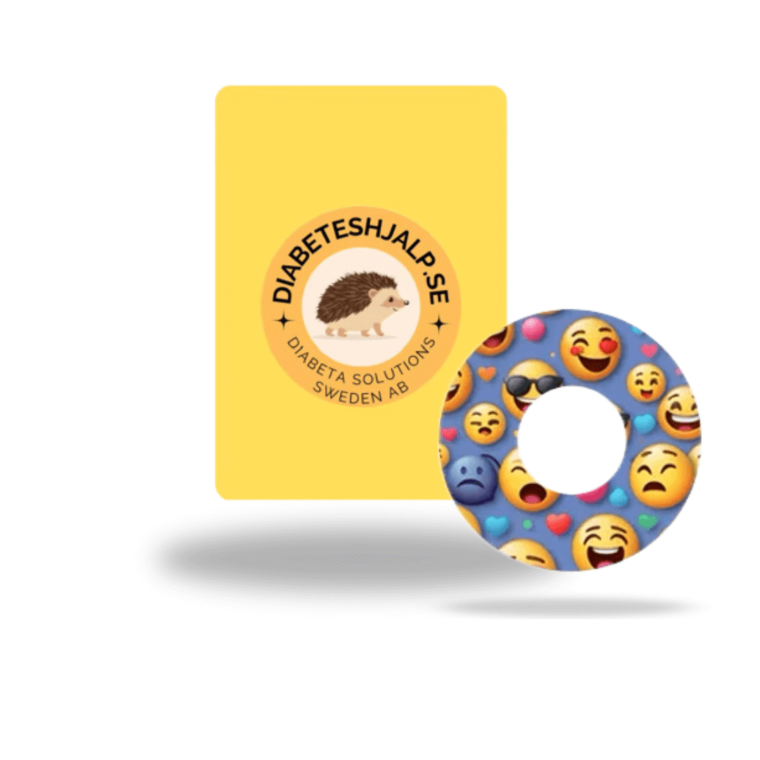 Freestyle Libre 1 & 2 Smiley Emoji CGM-sensor overpatches.