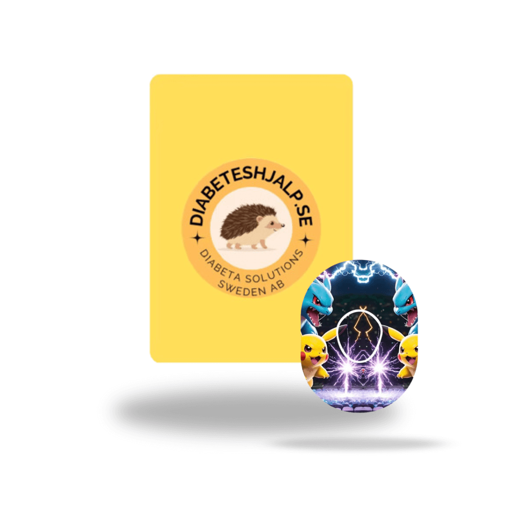 Diabeteshjalp Sensor plåster Pokémon CGM-Sensor Overpatch för Dexcom G7 – inkl. Sensor Sticker