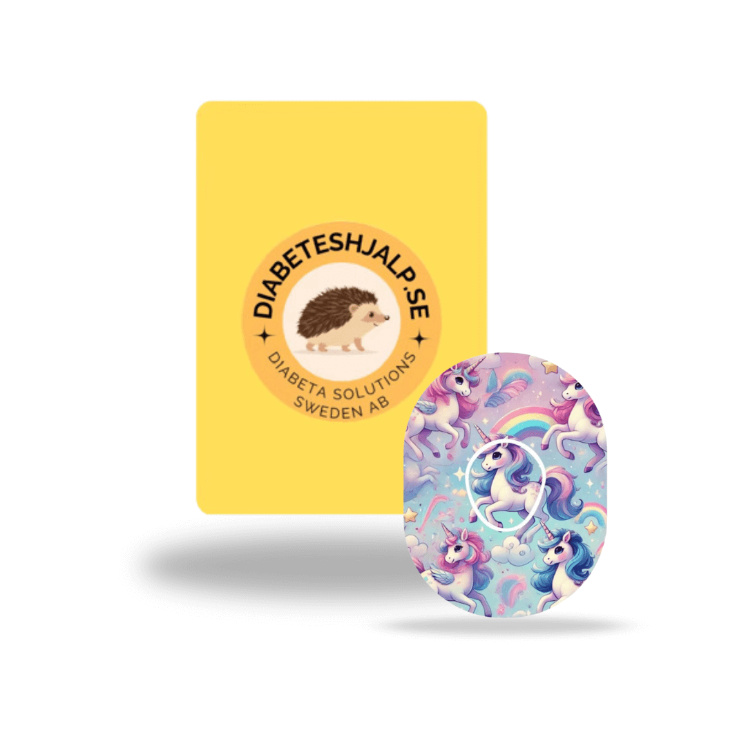 Unicorn CGM Overpatches för Dexcom G7 Sensor med färgglad enhörningdesign, perfekt för extra fixering och stil.