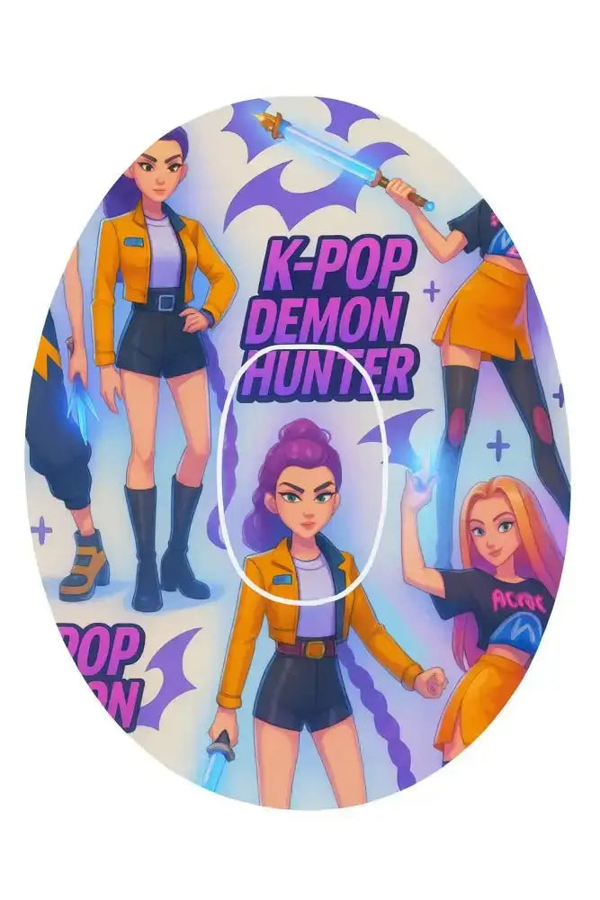 Dexcom G6 K-POP Demon Hunter Overpatch med futuristisk design och neonfärger, inspirerad av anime och K-pop. Perfekt tillbehör.