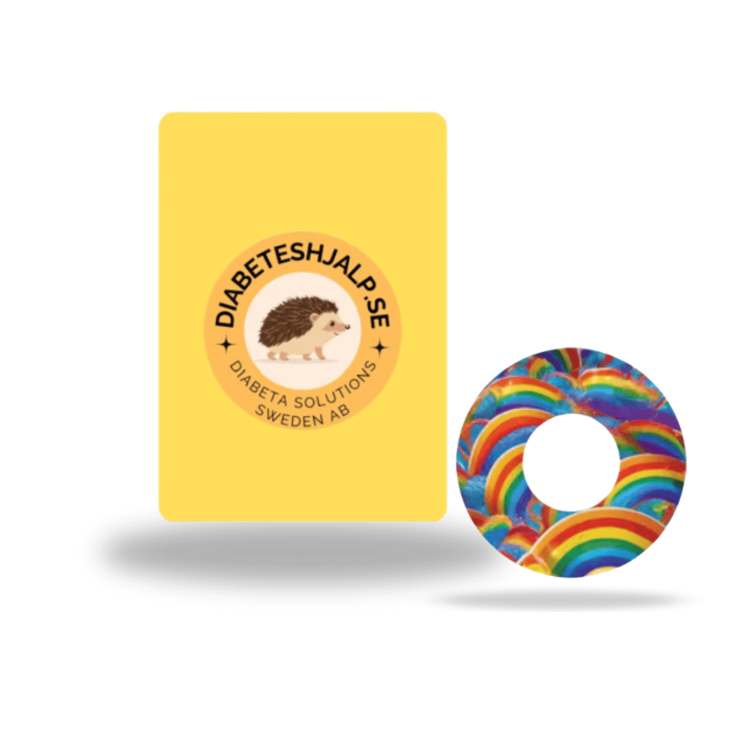 Freestyle Libre 1 & 2 Regnbåge Pride CGM-sensor overpatches.