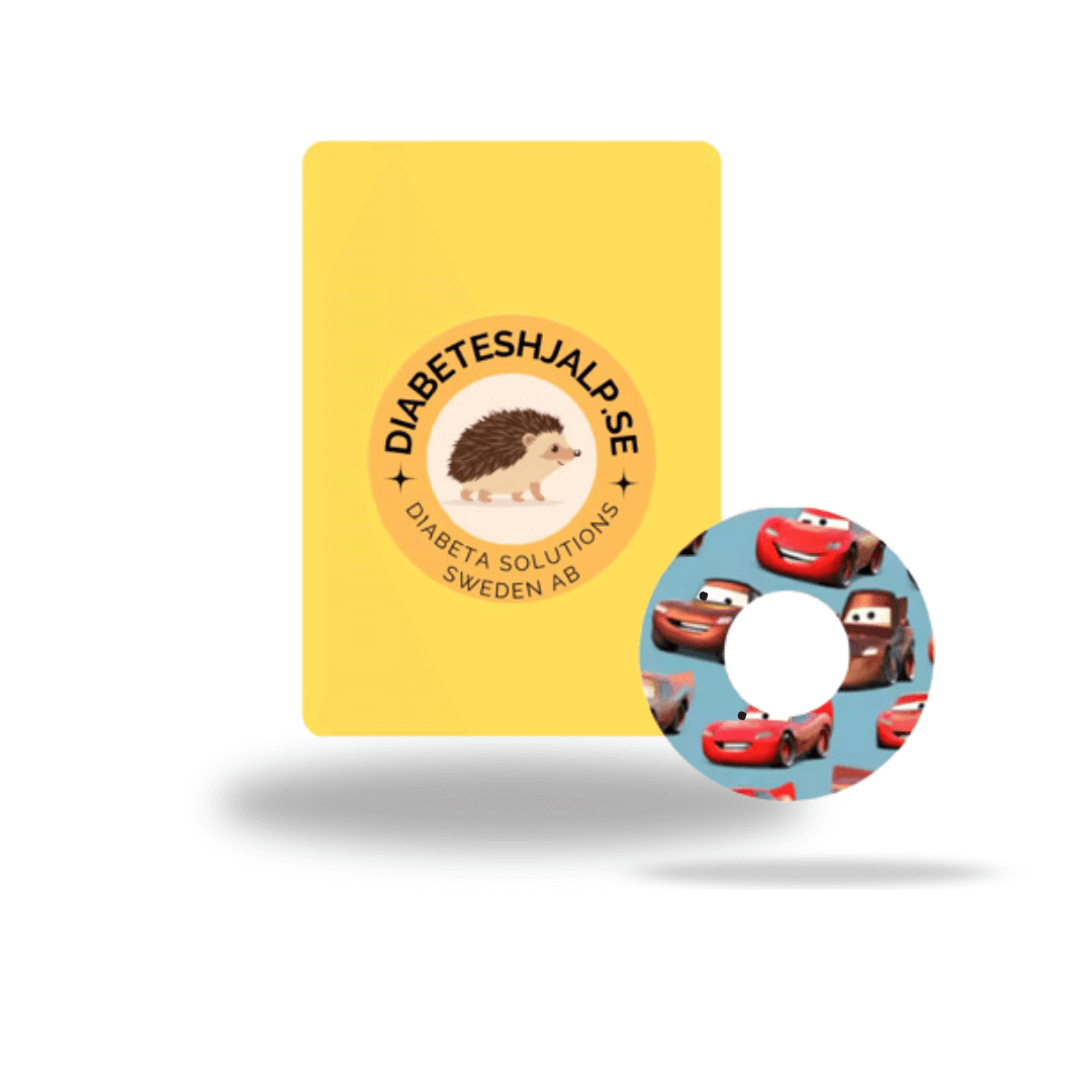 Freestyle Libre 3 Blixten McQueen CGM Sensor overpatches.