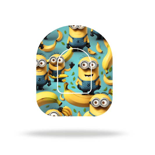 Diabeteshjalp Sensor plåster Minions Universal Pump Overpatches för Omnipod 5 & Dash – inkl. Pumpsticker
