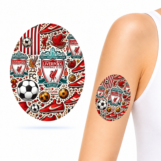 Liverpool FC CGM-sensor overpatches för Dexcom G6 Ink Sensor Sticker