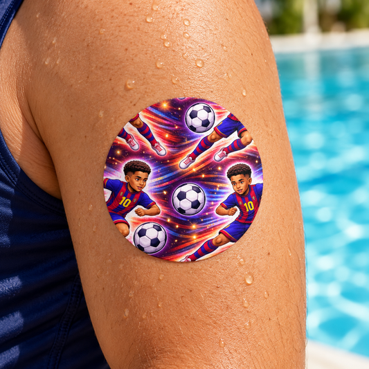 Freestyle Libre 1 & 2 Sensorplåster Football Star Edition – Vattentåliga overpatches
