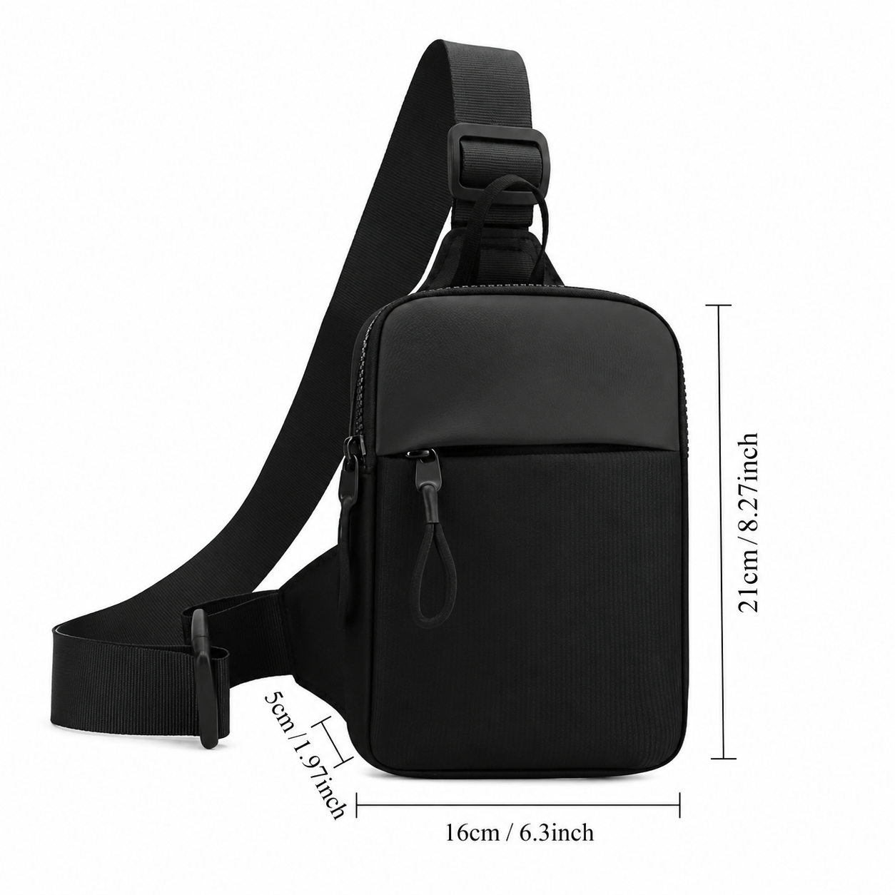 Sportig Crossbody-bag för Diabetesutrustning – Slitstarkt Nylon