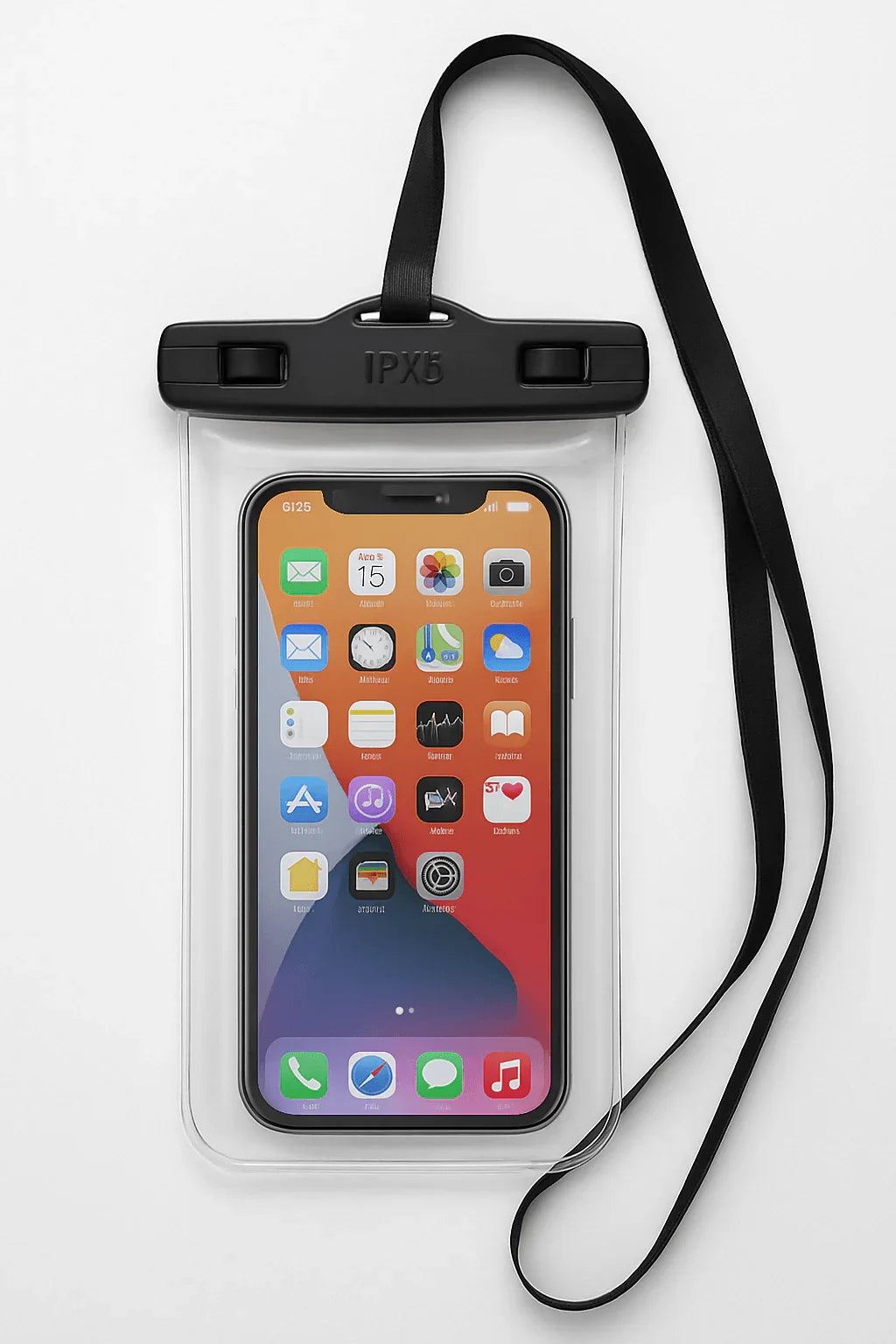 Mobilcase – Transparent och vattentät mobilväska för säker förvaring av telefon i vattenmiljöer, perfekt för bad och regn.