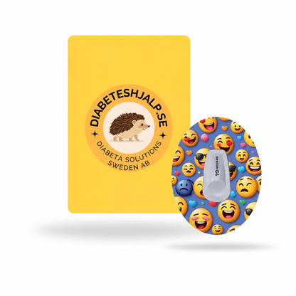 Smiley Emoji CGM Sensor Patches for Dexcom G6 (5-pack)