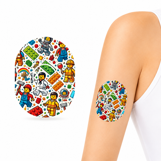 Dexcom G7 CGM-sensor overpatches – Lego inkl. Sensor Sticker