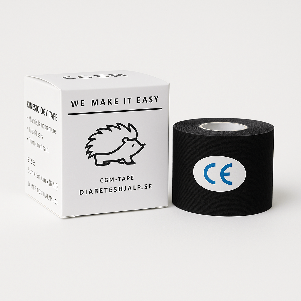 CGM-Tape Roll med CE-märkning för CGM-sensorpumps tejp för diabetiker, tryggt och hudvänligt fäste.