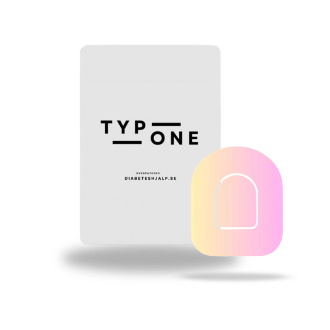 Pinkish Overpatch för Omnipod 5 och Dash med pumpsticker, ger extra fixering och stil för din Omnipod insulinpump.