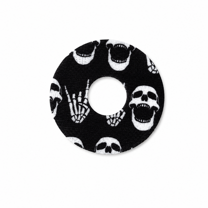 Freestyle Libre 3 Rock'N'Roll Skull CGM-sensor Overpatch