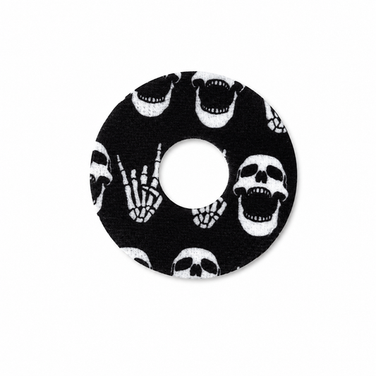 Freestyle Libre 3 Rock'N'Roll Skull CGM-sensor Overpatch