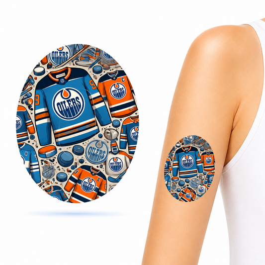 Edmonton Oilers Dexcom G6 Overpatches & Sticker