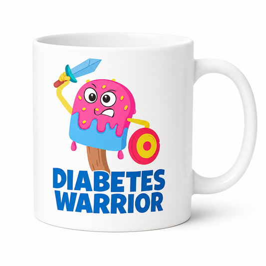 Diabeteskrigare Keramikmugg – Sött Rosa Monster
