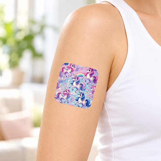 Unicorn Ponny CGM overpatches för simplera sync inkl. Sensor Sticker