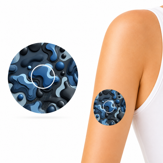Freestyle Libre 3 Camouflage Army Blue overpatches inkl. Sensor Sticker