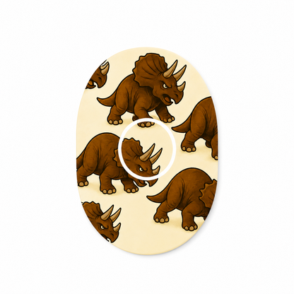 Dinosaur Overpatch for Dexcom G7 – Triceratops Edition