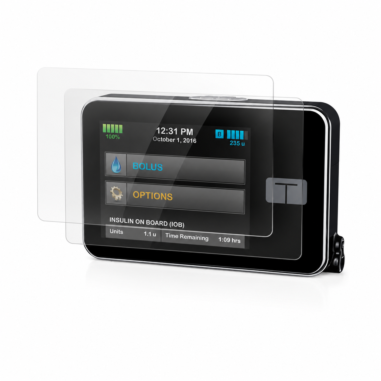 DiabetaShield – Screen protector for Tandem t:Slim X2 insulin pump (2-pack)