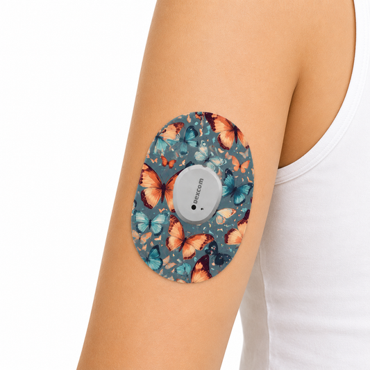 Dexcom G7 Blue Butterfly CGM-sensor overpatches – Fjärilsdesign