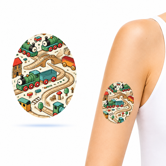 Brio train CGM-sensor overpatches för Dexcom G6 ink sticker sensor