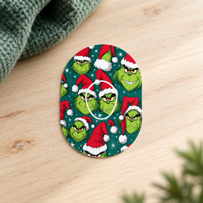 Dexcom G7 CGM-sensor overpatch – The Grinch Christmas inkl. Sensor Sticker