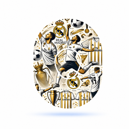 DiabetaGuard - Real Madrid Football CGM Patches incl. CGM Sticker For Dexcom one+ (5-pack)
