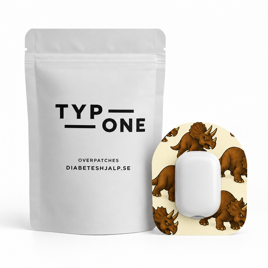 Omnipod Overpatch Triceratops – Extra Fäste för Pod