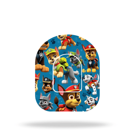 Diabeteshjalp Sensor plåster Paw patrol Universal Pump Overpatches för Omnipod 5 & Dash – inkl. Pumpsticker