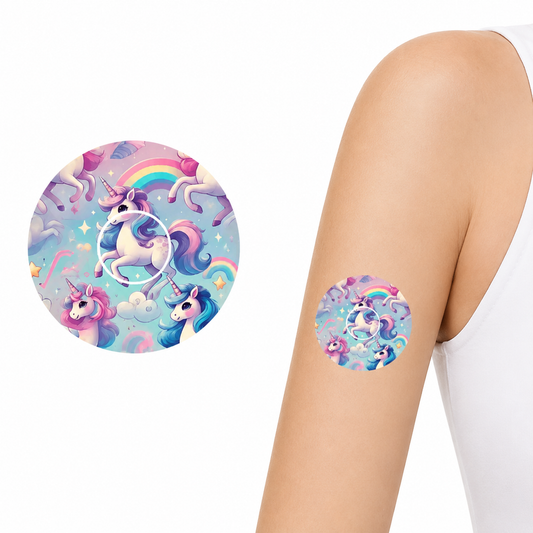 Unicorn Ponny CGM Patch för Freestyle Libre 3 inkl. Sensor Sticker