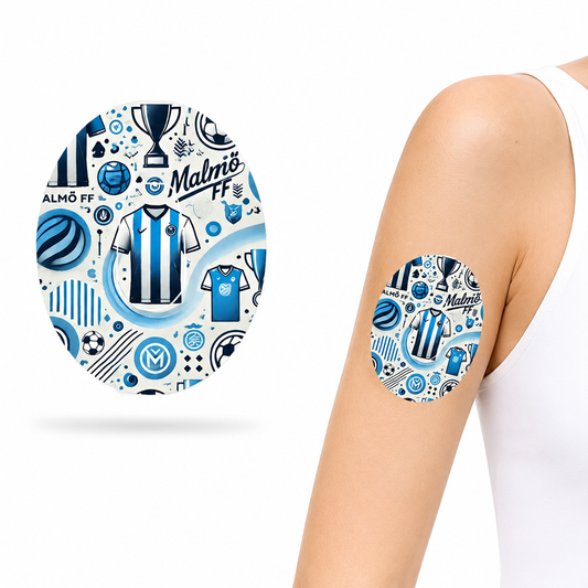Malmö FF CGM-Sensor overpatches för Dexcom G6 inkl. Sensor Sticker