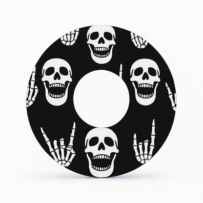 Freestyle Libre 3 Rock'N'Roll Skull Sensor overpatch.