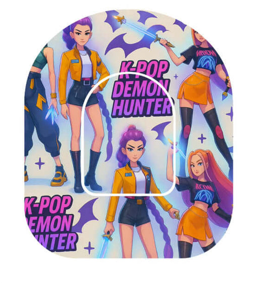 K-Pop Demon Hunters Omnipod Overpatch med färgstark design för barn och unga, perfekt för Omnipod insulinpump.