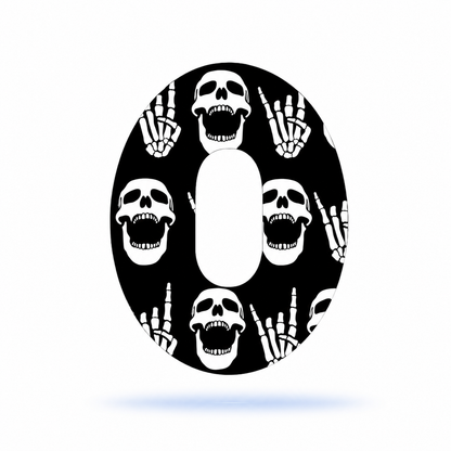 Dexcom G6 CGM-sensor overpatches – Rock'N'Roll Skull