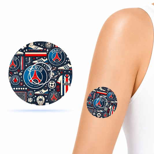 PSG football CGM patches for Freestyle Libre 3 (10-pack) Ink sensor sticker