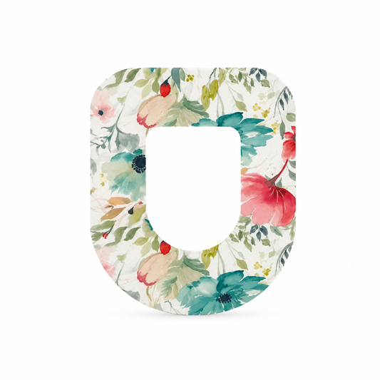 DiabetaGuard - Omnipod Whiteflower Patch (5-pack)