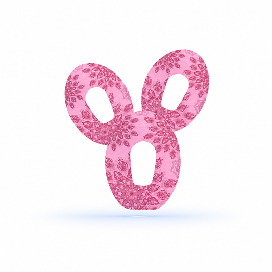 Dexcom G6 CGM-sensor overpatches – Pink Mandalaprint