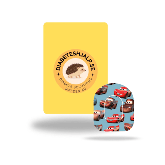 Diabeteshjalp Sensor plåster Blixten McQueen Universal Pump Overpatches för Omnipod 5 & Dash – inkl. Pumpsticker