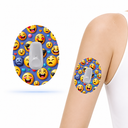 Dexcom G6 CGM-sensor overpatches – Smiley Emoji