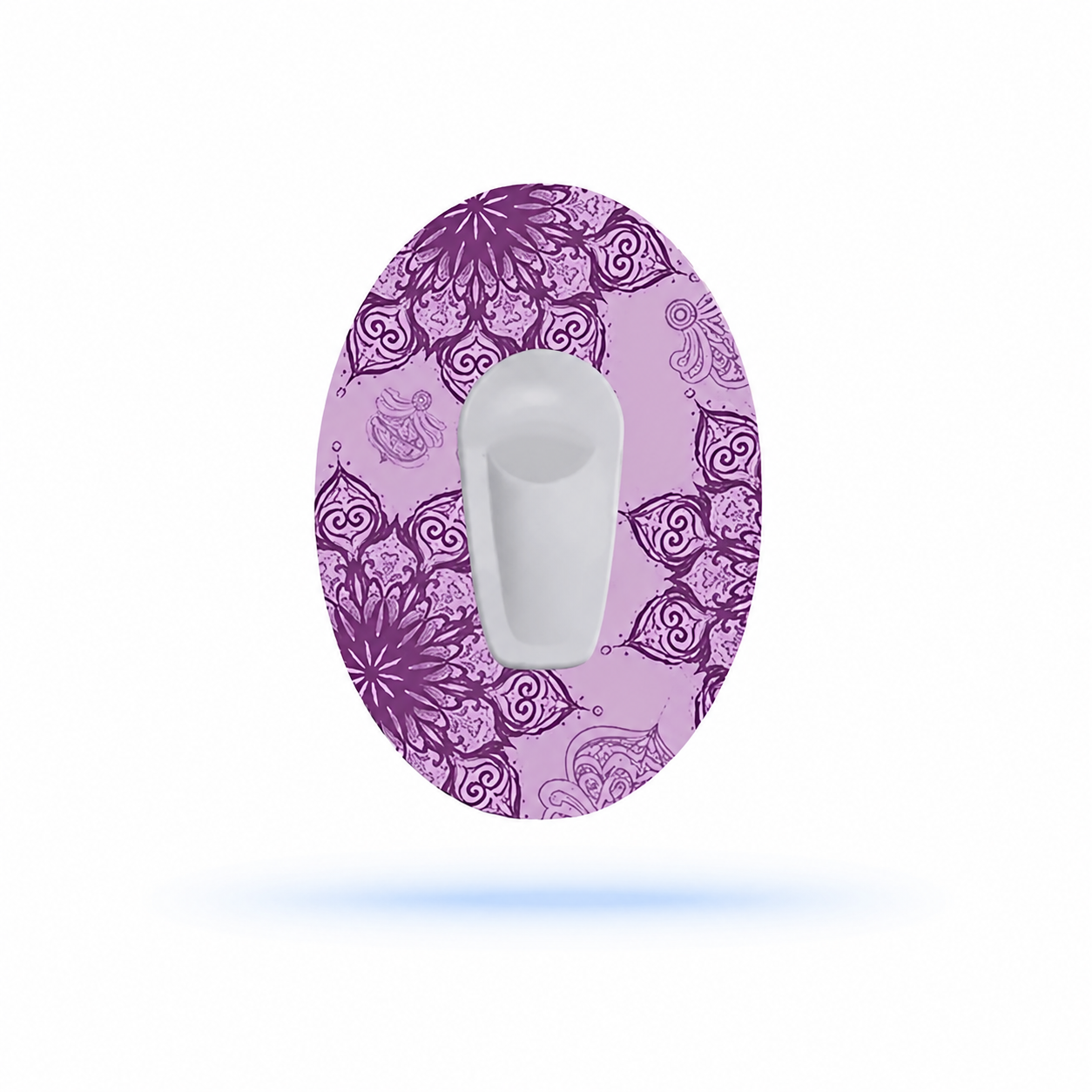 Purple Mandala print CGM sensor patches for Dexcom G6 (5-pack)
