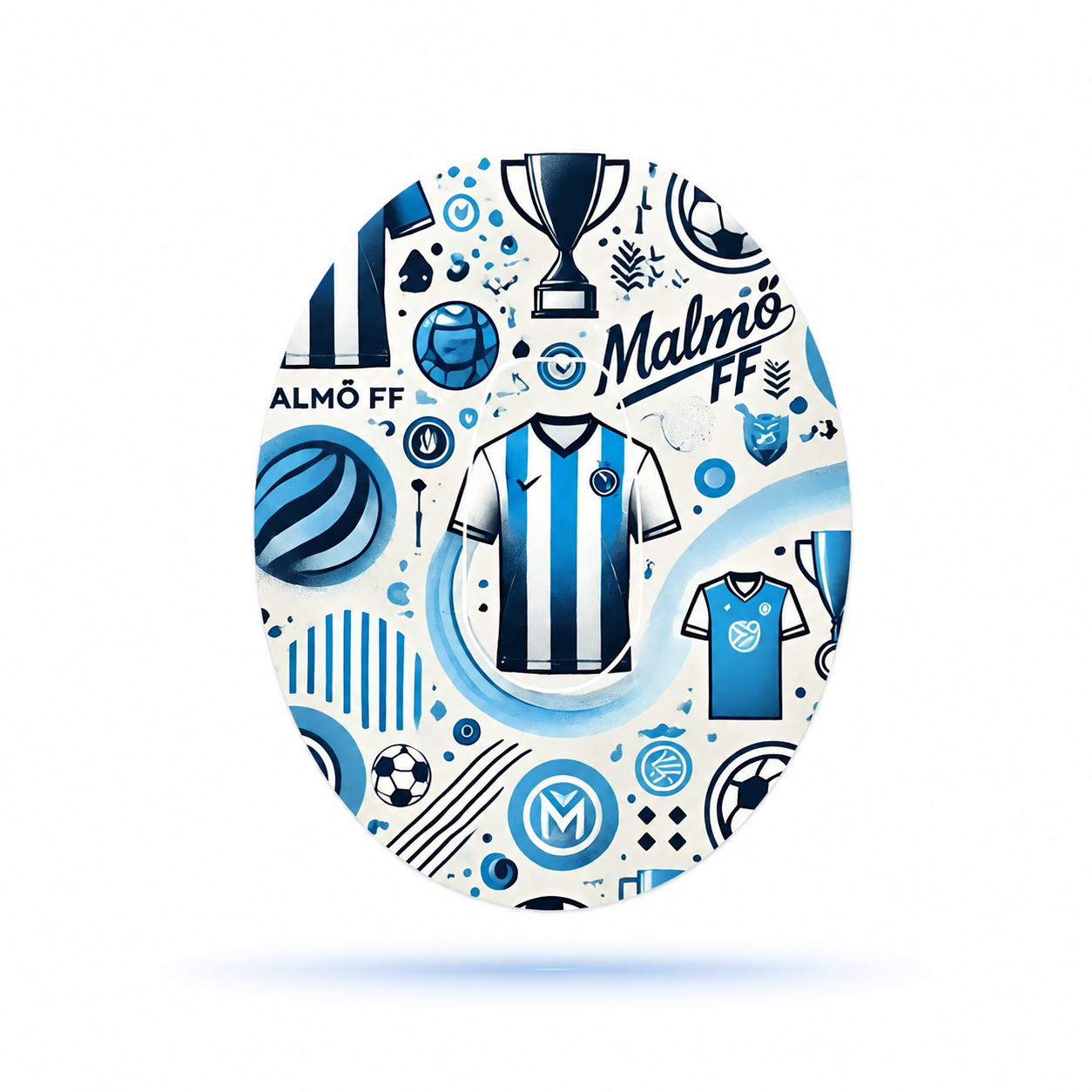 Malmö FF CGM Sensor Patch for Dexcom G6 (10-pack) incl. Sensor Sticker