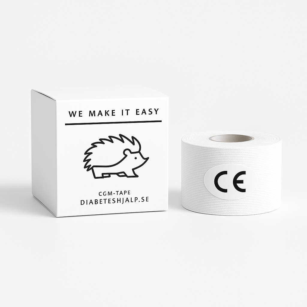 CGM-sensorpumps tejp - CE-märkt tejp för tryggt fäste av sensorer och pumpar, diabetesvänlig och latexfri.