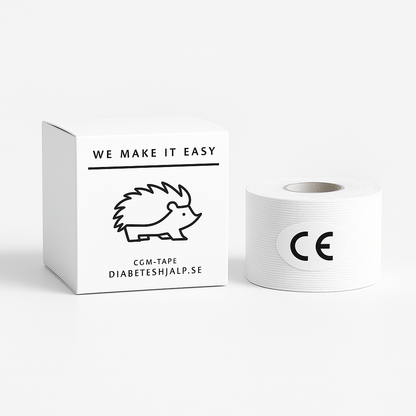 CGM-sensorpumps tejp - CE-märkt tejp för tryggt fäste av sensorer och pumpar, diabetesvänlig och latexfri.