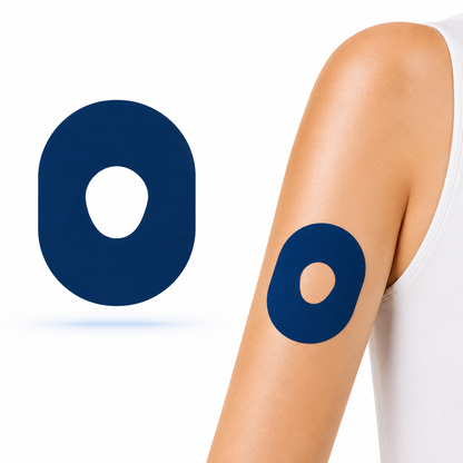 DiabetaGuard – Navy Blue CGM Patches for Dexcom One+ Sensor (10-pack)