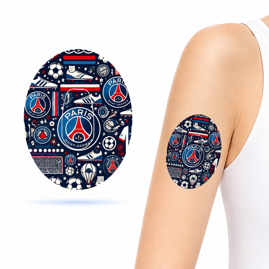 PSG Fotboll CGM-Sensor overpatches för Dexcom G6 inkl. Sensor Sticker
