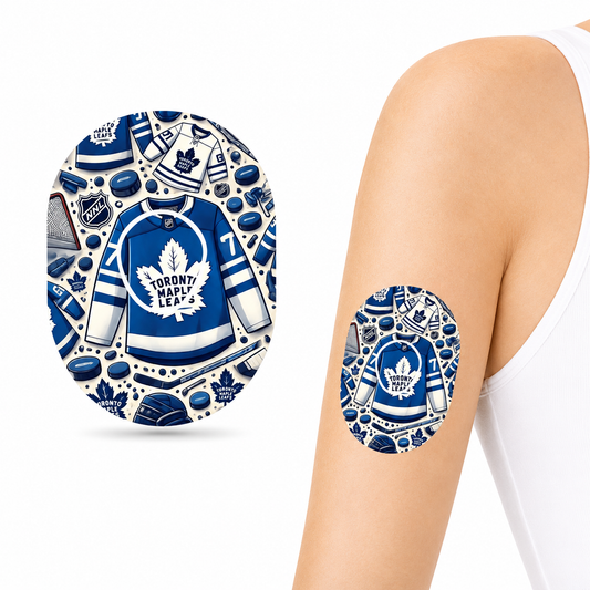 Dexcom G7 CGM-sensor overpatches – Toronto Maple Leafs inkl. Sensor Sticker