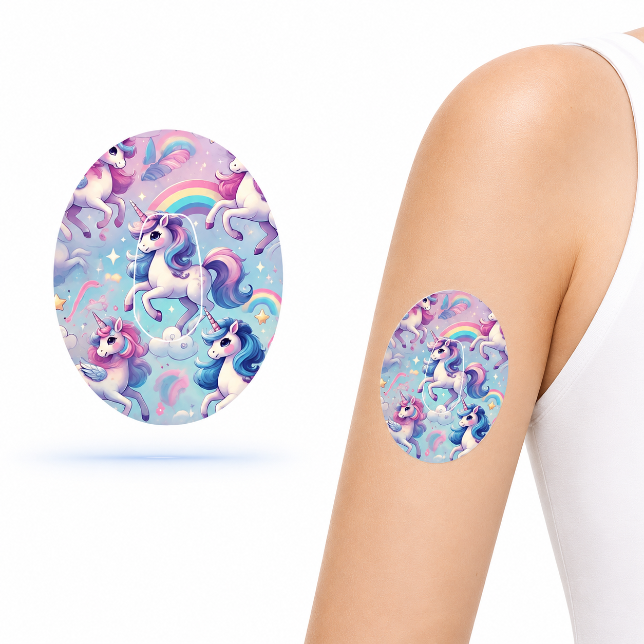 Unicorn Pony CGM Sensor Patch for Dexcom G6 (10-pack) incl. Sensor Sticker