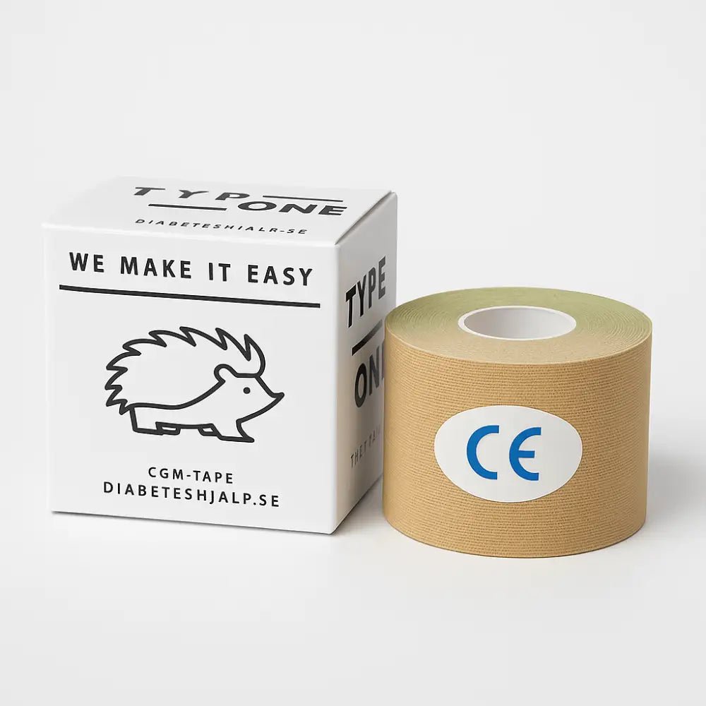 Tejp för CGM-sensor med CE-märkning och förpackning